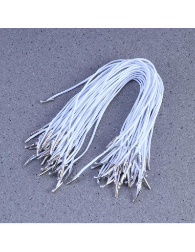 Cuerdas Elásticas con Barbas EXCEART 100 Unidades 28cm Blancas