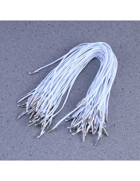 Cuerdas Elásticas con Barbas EXCEART 100 Unidades 28cm Blancas