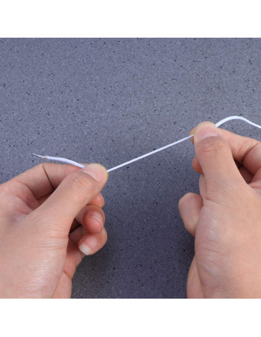 Cuerdas Elásticas con Barbas EXCEART 100 Unidades 28cm Blancas