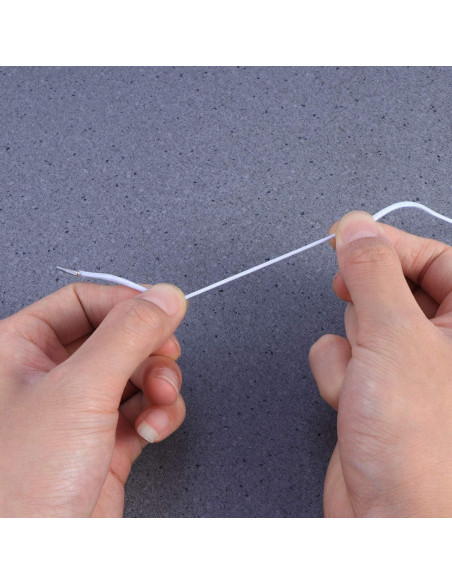 Cuerdas Elásticas con Barbas EXCEART 100 Unidades 28cm Blancas