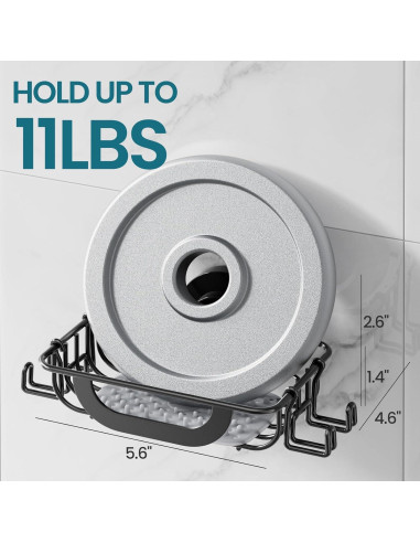 Soporte para Jabón TAILI con Ventosa y Ganchos Negro