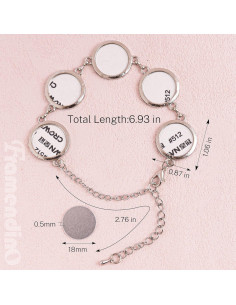 Pulseras de Sublimación Framendino 4 Pack Ajustables Plata 2