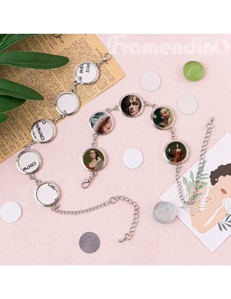 Pulseras de Sublimación Framendino 4 Pack Ajustables Plata