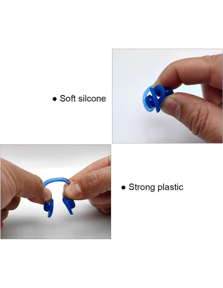 Clips de Nariz para Nadar Zooshine 12 PCS Silicona Brillante