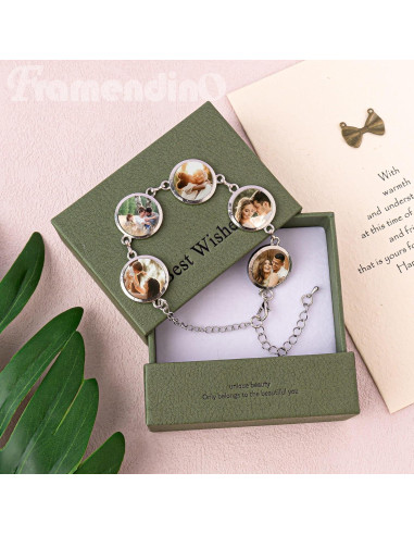 Pulseras de Sublimación Framendino 4 Pack Ajustables Plata