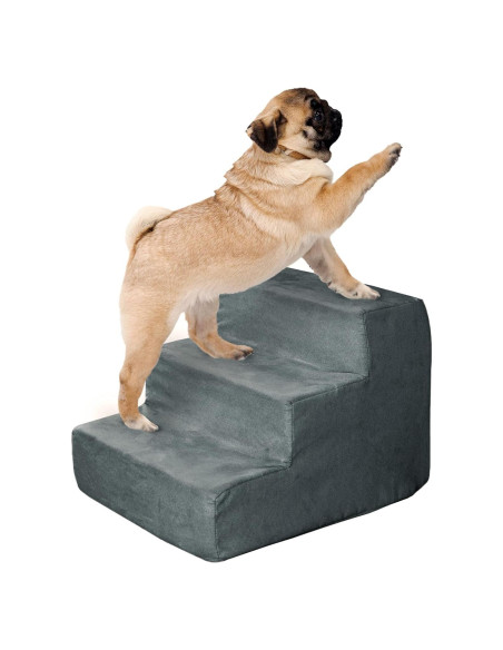 Escaleras para Mascotas 3 Pasos PETMAKER - Antideslizantes Gris
