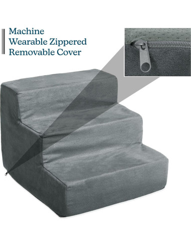 Escaleras para Mascotas 3 Pasos PETMAKER - Antideslizantes Gris