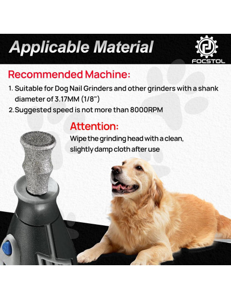 Puntas de Amoladora de Uñas FOCSTOL - 5 Piezas 3mm