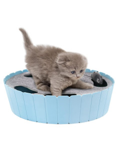 Juguete Interactivo para Gatos Pawaboo Teaser Automático Azul