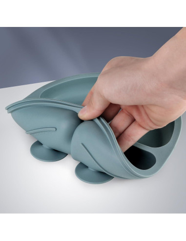 Set de Alimentación para Bebés Eascrozn - 2 Platos Silicona 190g