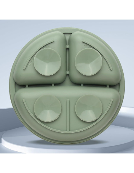 Set de Alimentación para Bebés Eascrozn - 2 Platos Silicona 190g