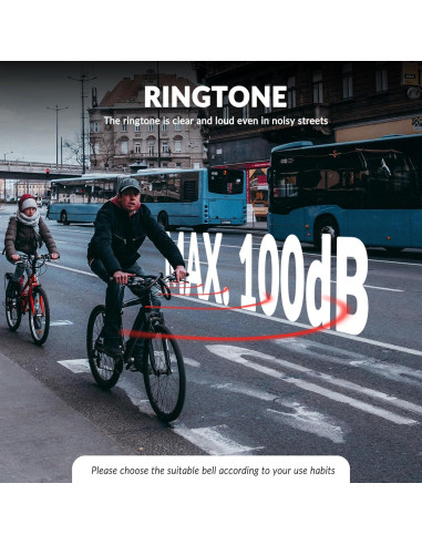 Campana de Bicicleta ROCKBROS A1 Derecha, Cobre 100 dB