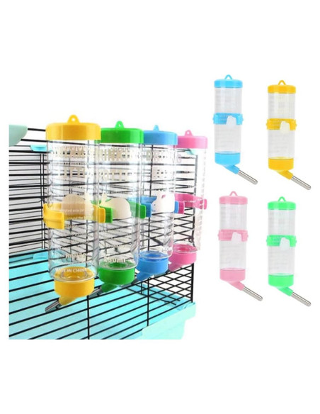 Botella de Agua para Hamsters Pssopp 125ml Sin Goteo