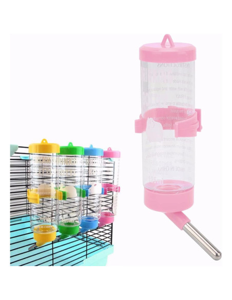 Botella de Agua para Hamsters Pssopp 125ml Sin Goteo