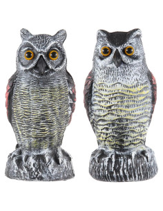 Hedoc Espantapájaros de Búho Real Multicolor para Jardín