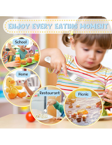 Juego de 6 Tenedores para Niños TeamFar - Acero Inoxidable Seguro