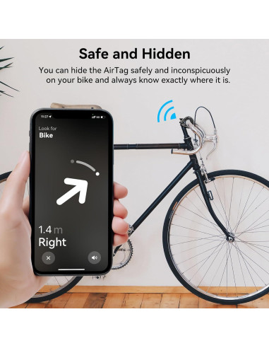 Campana de Bicicleta CITYWAY BT-03 con AirTag Oculto, Impermeable