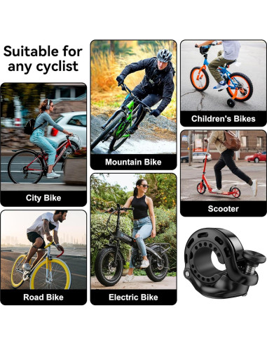 Campana de Bicicleta CITYWAY BT-03 con AirTag Oculto, Impermeable