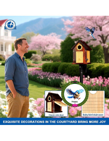 Casa de Aves SISTERBIRD de Madera para Exterior 24cm