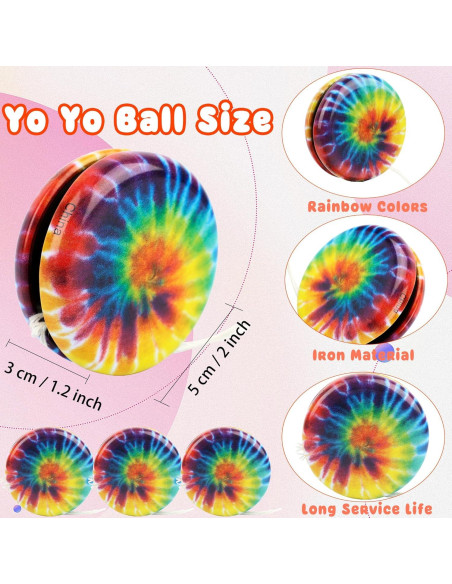 55 Yoyos Arcoíris de Metal Octaday para Fiestas y Regalos 55 Yoyos Arcoíris de Metal Octaday para Fiestas y Regalos