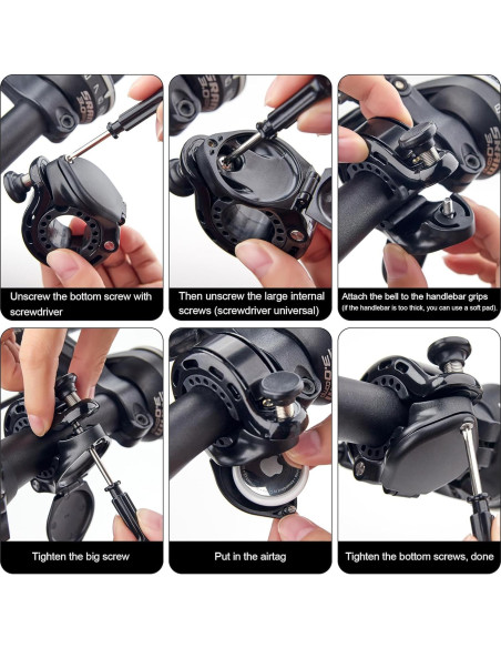 Campana de Bicicleta CITYWAY BT-03 con AirTag Oculto, Impermeable