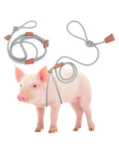 Arnés Ajustable para Cerdo Mascota Drunhan - Gris 23cm