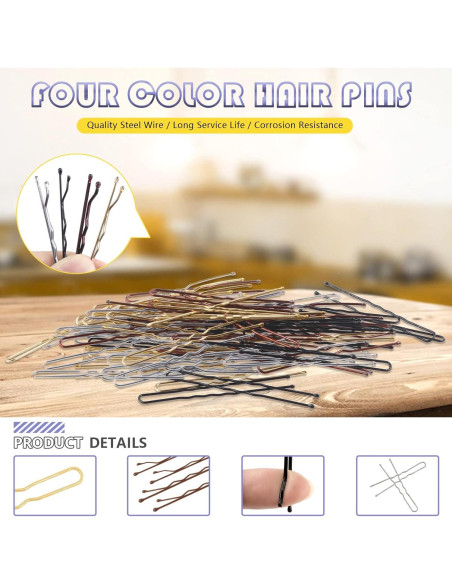 Kit de Horquillas Swpeet 420 Pcs con Gomas para Cabello