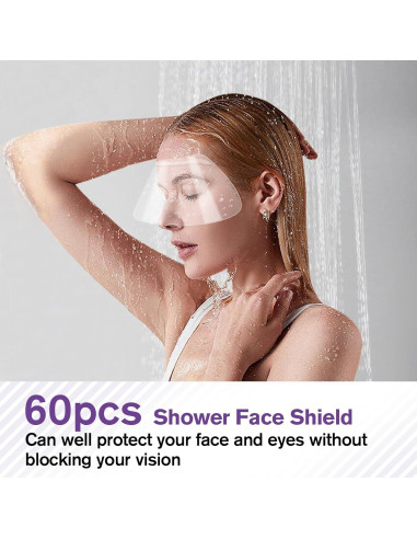 60 Protectores Faciales Desechables TOROKOM para Ducha