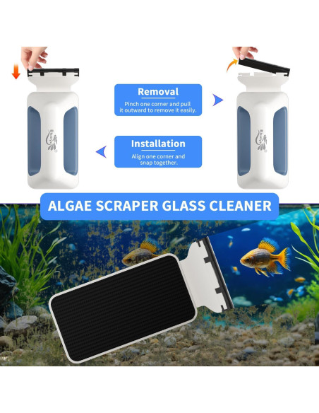 Limpiador Magnético para Acuarios BlueYu GC66 - 0.38-0.64 cm