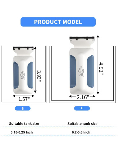Limpiador Magnético para Acuarios BlueYu GC66 - 0.38-0.64 cm