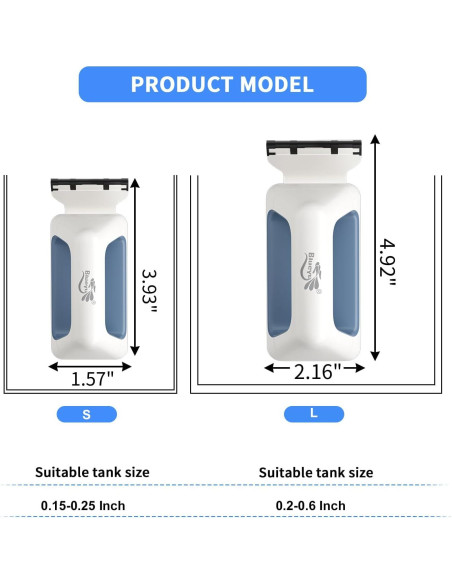 Limpiador Magnético para Acuarios BlueYu GC66 - 0.38-0.64 cm