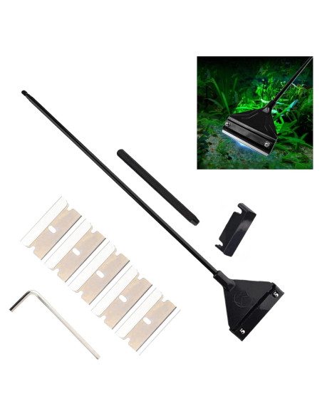 Raspador de Algas GZTFPQ para Acuarios de Vidrio con 5 Cuchillas