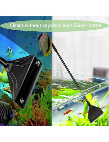 Raspador de Algas GZTFPQ para Acuarios de Vidrio con 5 Cuchillas