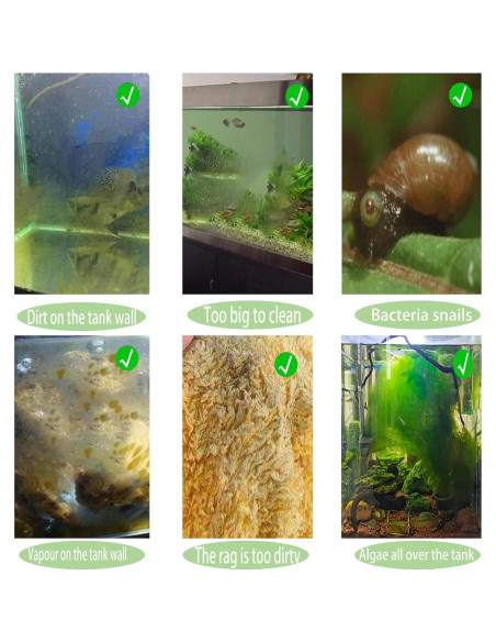 Raspador de Algas GZTFPQ para Acuarios de Vidrio con 5 Cuchillas