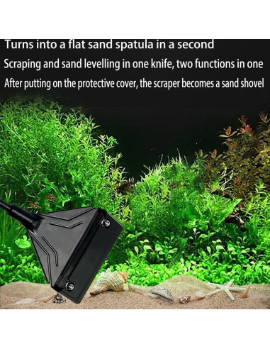 Raspador de Algas GZTFPQ para Acuarios de Vidrio con 5 Cuchillas