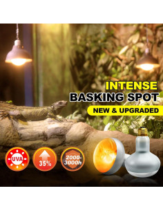 Bombilla de Calor para Reptiles MIXJOY 100W - Paquete de 2 2