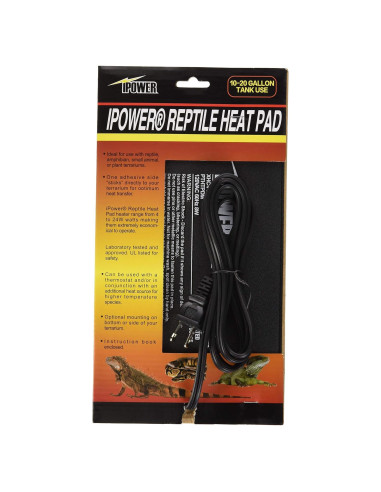 Almohadilla Térmica iPower 6x8" 8W para Reptiles y Anfibios