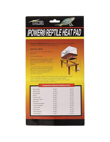 Almohadilla Térmica iPower 6x8" 8W para Reptiles y Anfibios