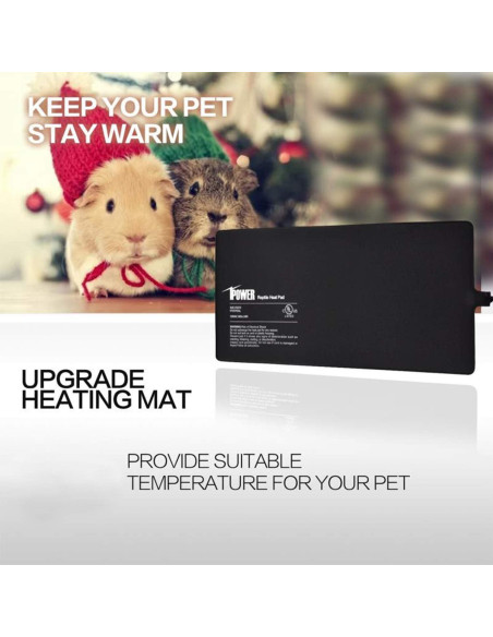 Almohadilla Térmica iPower 6x8" 8W para Reptiles y Anfibios