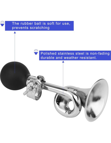 Trompeta de Bicicleta Coolrunner Retro de Metal 18 cm