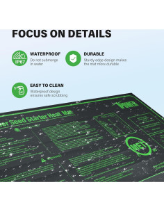 Almohadilla Calefactora para Plántulas iPower 25.4x50.8cm 2