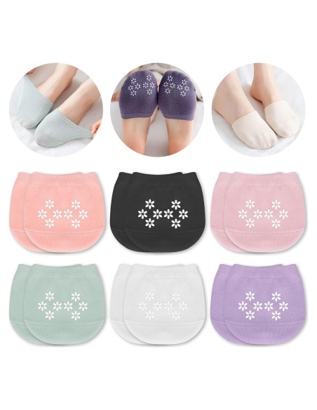 6 Pares de Calcetines Invisibles para Mujeres Antideslizantes