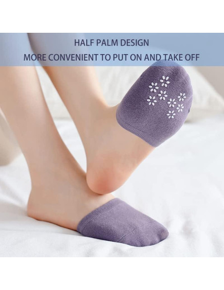 6 Pares de Calcetines Invisibles para Mujeres Antideslizantes