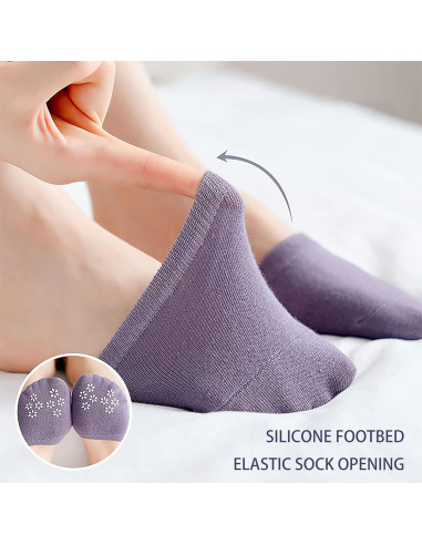 6 Pares de Calcetines Invisibles para Mujeres Antideslizantes