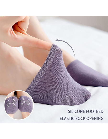 6 Pares de Calcetines Invisibles para Mujeres Antideslizantes