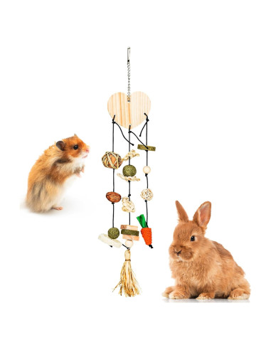 Juguetes de Masticar para Conejos Tifanso - 3 Cuerdas Naturales