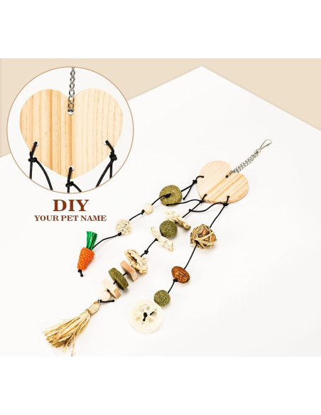 Juguetes de Masticar para Conejos Tifanso - 3 Cuerdas Naturales