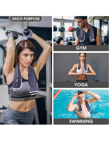 Juego de Toallas de Microfibra Xoofewal 3 Piezas Secado Rápido