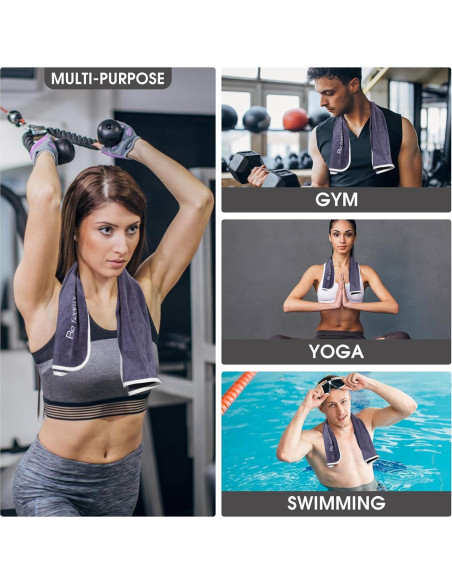 Juego de Toallas de Microfibra Xoofewal 3 Piezas Secado Rápido