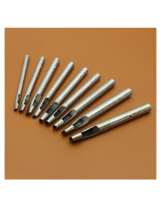 Juego de 9 Perforadoras Ovaladas Mivofun para Cuero 1.5-5mm